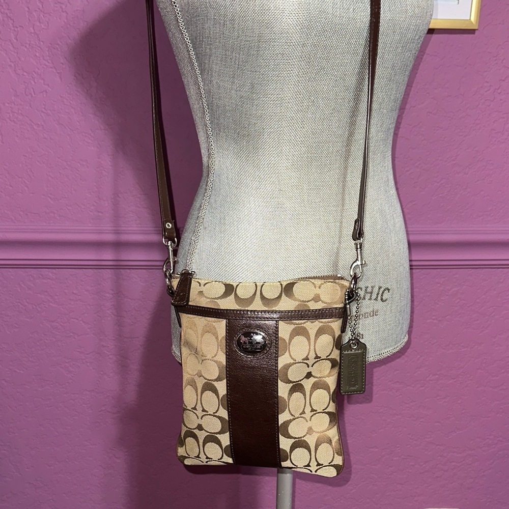 Coach Signature Crossbody Bag includes COA
